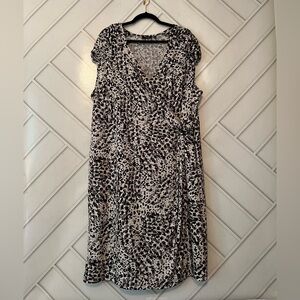 Apt. 9 Black and White Animal Print Dress